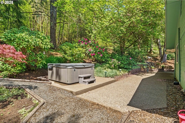 38383 Cartwright Creek Rd, Marcola, OR 97454 - view of yard with a hot tub and a patio area