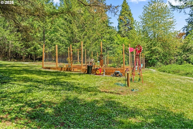 38383 Cartwright Creek Rd, Marcola, OR 97454 - view of green lawn with a garden
