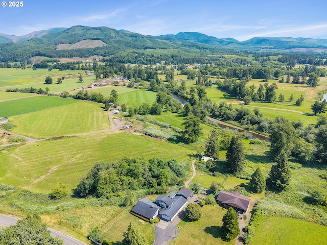 9065 Trask River Rd, Tillamook, OR 97141 - aerial view of sparsely populated area with a mountain backdrop