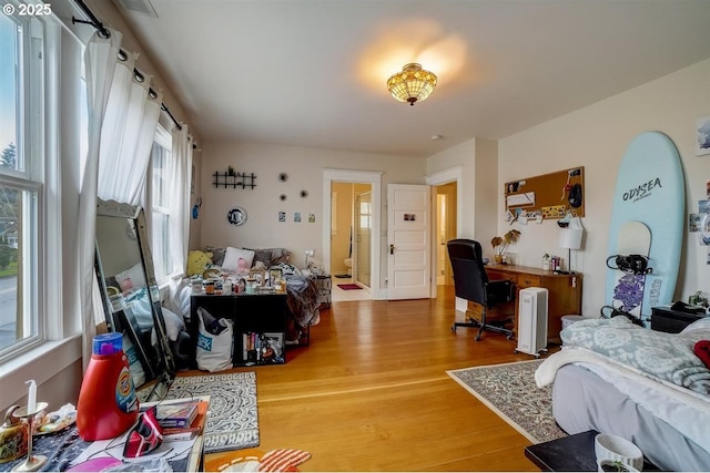 bedroom featuring hardwood / wood-style flooring