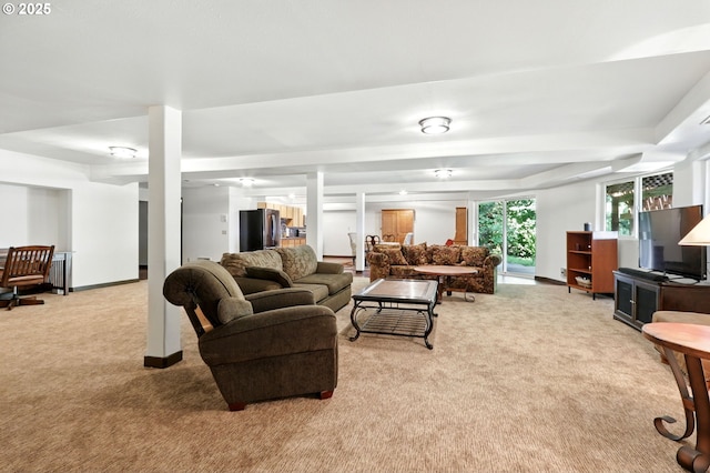 38617 SE Nichols Hill Rd, Washougal, WA 98671 - living area featuring light carpet and a tray ceiling