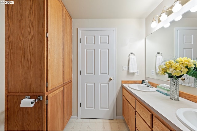 bathroom with vanity