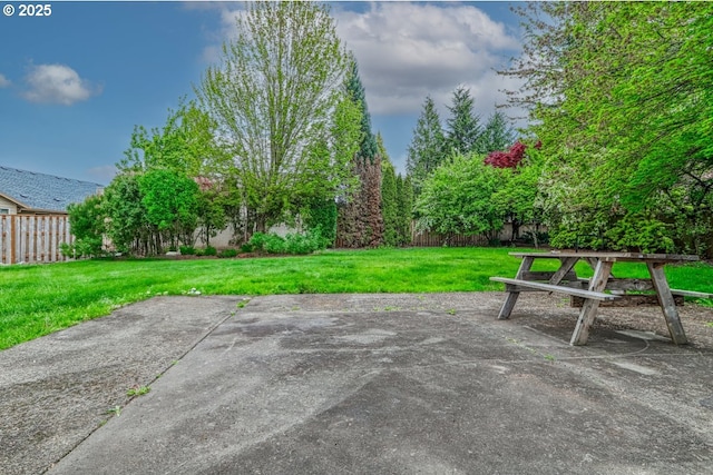view of patio with fence
