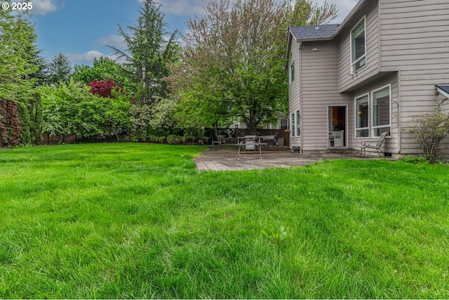 view of yard featuring a patio