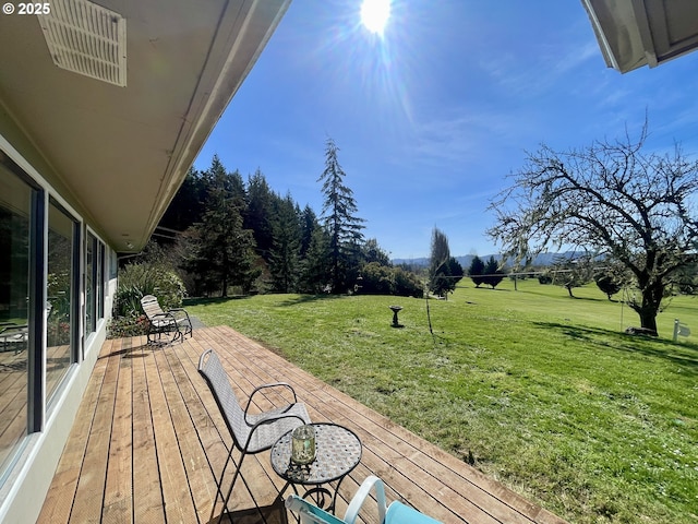 54824 Robinson Rd, Coquille, OR 97423 - wooden deck with a yard