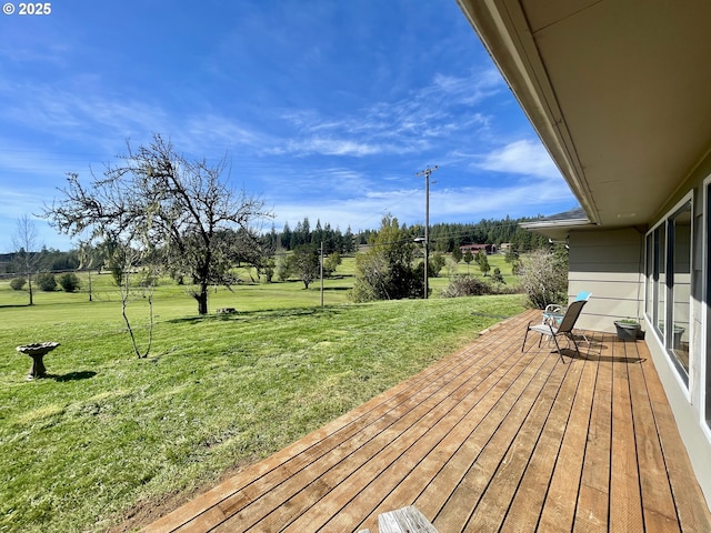 54824 Robinson Rd, Coquille, OR 97423 - wooden terrace with a lawn