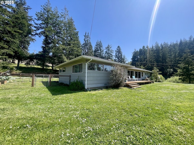 54824 Robinson Rd, Coquille, OR 97423 - view of side of home featuring a gate and covered porch