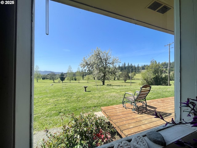 54824 Robinson Rd, Coquille, OR 97423 - view of grassy yard featuring a deck