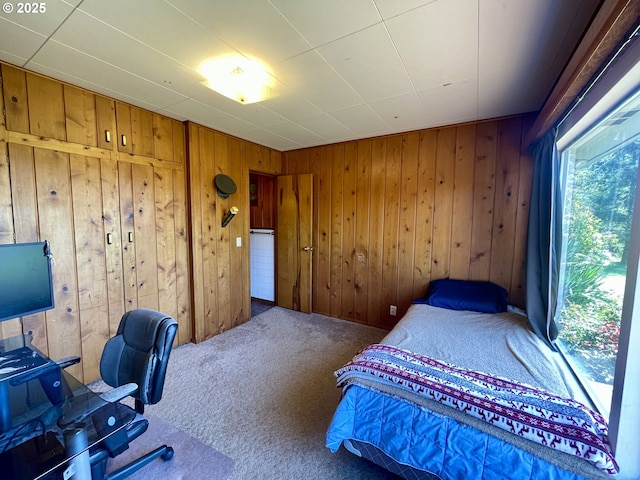 54824 Robinson Rd, Coquille, OR 97423 - carpeted bedroom featuring wooden walls