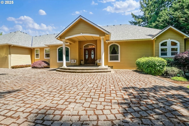 7947 Lavender Ln, Turner, OR 97392 - view of front facade with a shingled roof and a porch