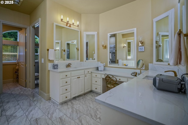 7947 Lavender Ln, Turner, OR 97392 - bathroom with marble finish floors and vanity
