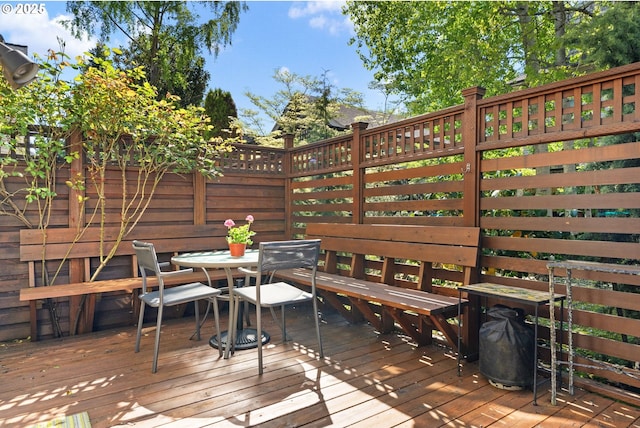 2452 NW Pettygrove St, Portland, OR 97210 - wooden deck featuring outdoor dining space