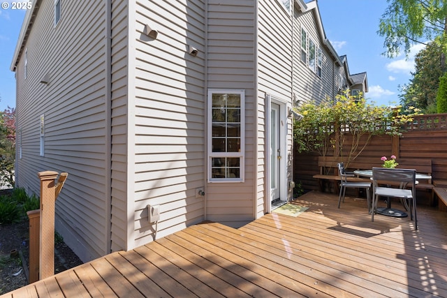 2452 NW Pettygrove St, Portland, OR 97210 - wooden terrace featuring fence and outdoor dining area