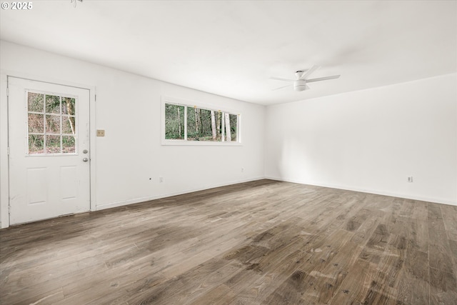 29815 NE 152nd Ave, Battle Ground, WA 98604 - unfurnished room with wood finished floors, a ceiling fan, and baseboards