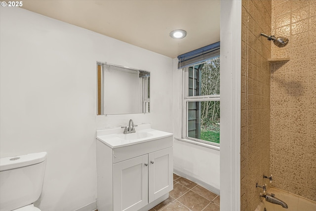 29815 NE 152nd Ave, Battle Ground, WA 98604 - full bath with vanity, toilet, tile patterned floors, and baseboards