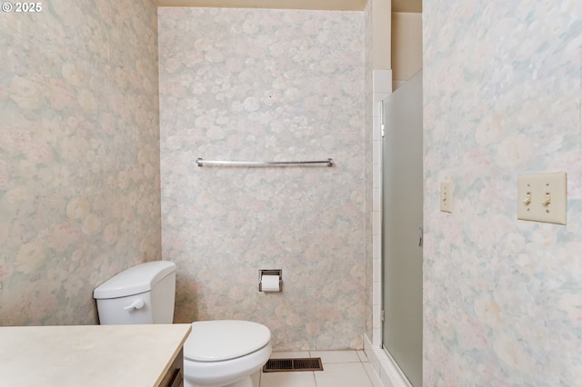 224 N Hayden Bay Dr, Portland, OR 97217 - full bathroom with a stall shower, tile patterned floors, and vanity