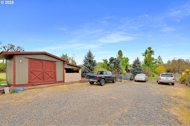 39028 Dexter Rd, Dexter, OR 97431 - uncovered parking lot featuring a storage unit and fence