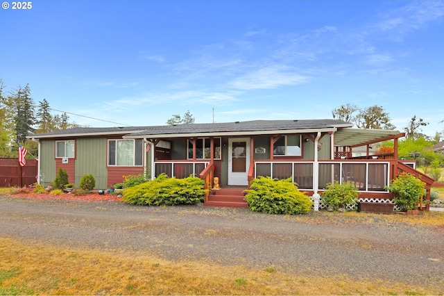 39028 Dexter Rd, Dexter, OR 97431 - view of front facade featuring covered porch and a sunroom