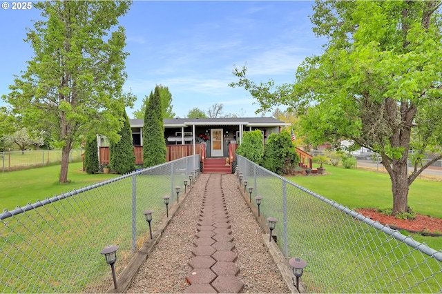 39028 Dexter Rd, Dexter, OR 97431 - view of front of property with fence private yard and a front lawn