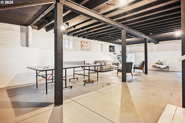 view of basement