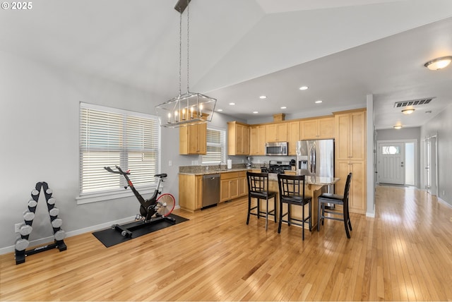 521 Wildcat Canyon Rd, Sutherlin, OR 97479 - dining room with light wood-type flooring, lofted ceiling, baseboards, a chandelier, and recessed lighting