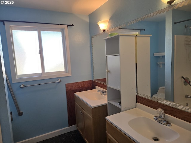 1625 Jackson St, Albany, OR 97322 - bathroom with two vanities and a shower