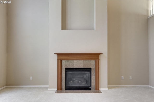 13605 NW Hogan St, Portland, OR 97229 - detailed view of carpet floors, a fireplace, and baseboards