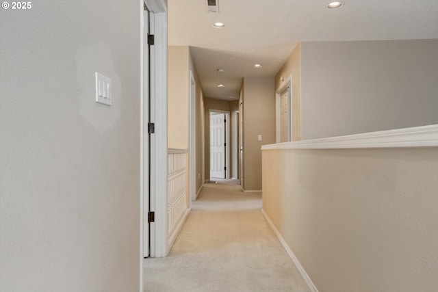 13605 NW Hogan St, Portland, OR 97229 - hallway featuring recessed lighting, light carpet, and baseboards