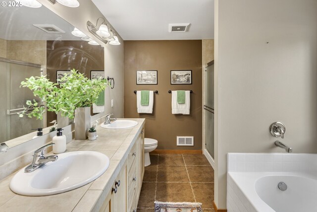 20 Silva Cutoff Rd, Lyle, WA 98635 - bathroom featuring tile patterned floors, visible vents, a tub, and a sink