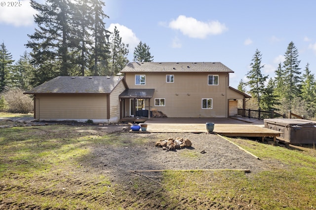 20 Silva Cutoff Rd, Lyle, WA 98635 - rear view of property featuring a wooden deck