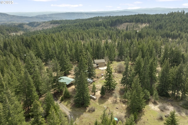 20 Silva Cutoff Rd, Lyle, WA 98635 - birds eye view of property featuring a mountain view and a view of trees