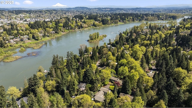 18805 Parkwood Pl, West Linn, OR 97068 - aerial view of a heavily wooded area and a nearby body of water
