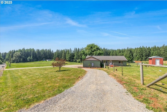 18203 S Windy City Rd, Mulino, OR 97042 - ranch-style house featuring driveway and a wooded view