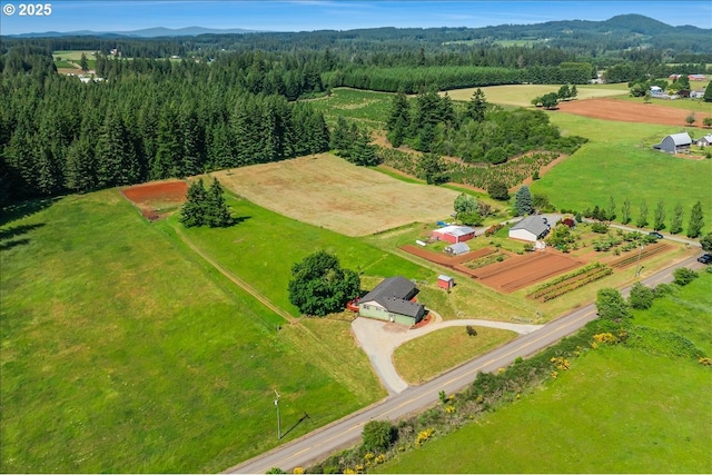 18203 S Windy City Rd, Mulino, OR 97042 - overview of rural landscape featuring a heavily wooded area and a mountainous background