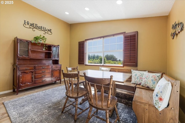 18203 S Windy City Rd, Mulino, OR 97042 - dining room featuring wood finished floors, recessed lighting, and baseboards