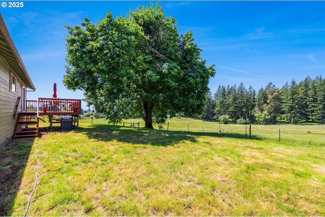 18203 S Windy City Rd, Mulino, OR 97042 - view of yard with a wooden deck
