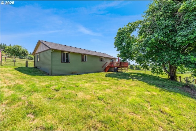 18203 S Windy City Rd, Mulino, OR 97042 - back of property with stairs and a deck