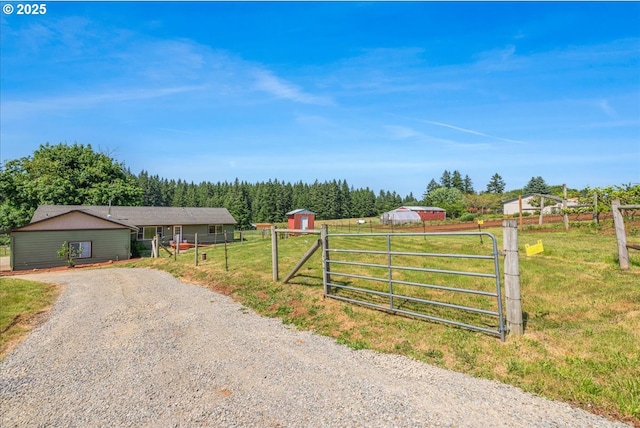 18203 S Windy City Rd, Mulino, OR 97042 - view of dirt / gravel road featuring a gate and a gated entry