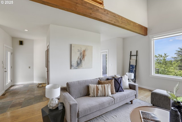 175 SW 85th Ave, Portland, OR 97225 - living area with recessed lighting and beam ceiling