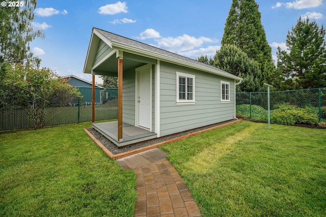 view of outbuilding featuring an outdoor structure