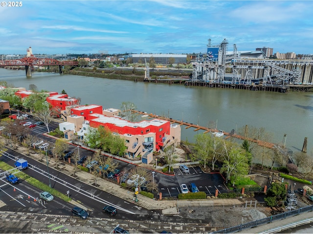 606 NW Naito Pkwy Unit A14, Portland, OR 97209 - birds eye view of property featuring a water view