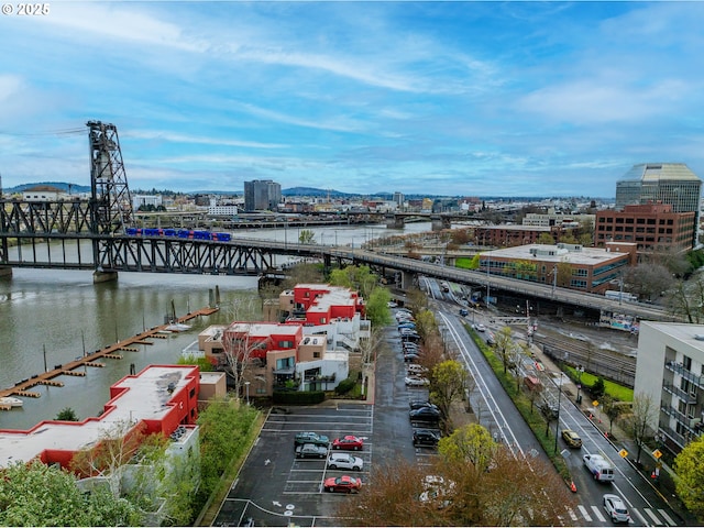 606 NW Naito Pkwy Unit A14, Portland, OR 97209 - bird's eye view with a city view and a water view