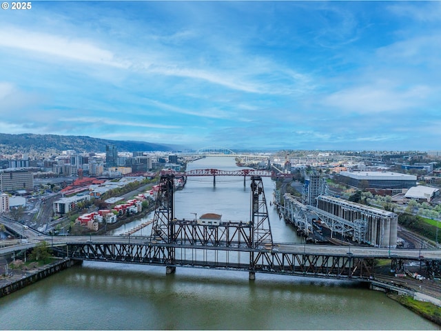 606 NW Naito Pkwy Unit A14, Portland, OR 97209 - bird's eye view with a city view and a water view