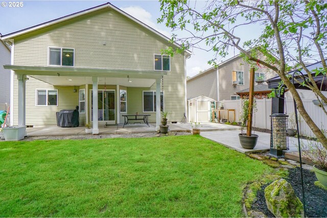 2301 NW 15th St, Battle Ground, WA 98604 - rear view of house featuring a patio area, fence, and an outdoor structure