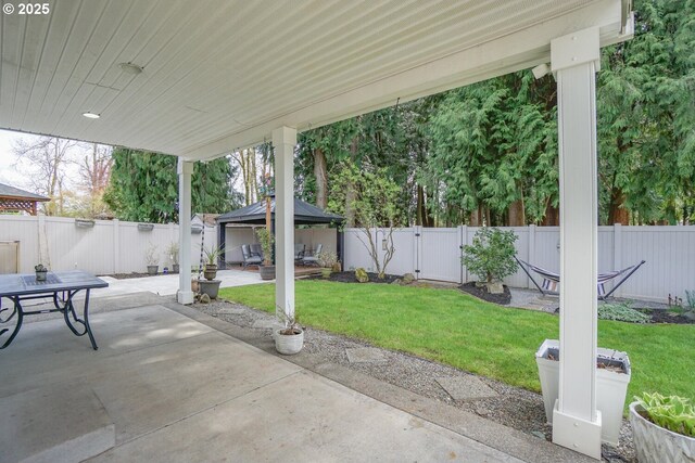 2301 NW 15th St, Battle Ground, WA 98604 - view of patio / terrace featuring a gazebo and a fenced backyard