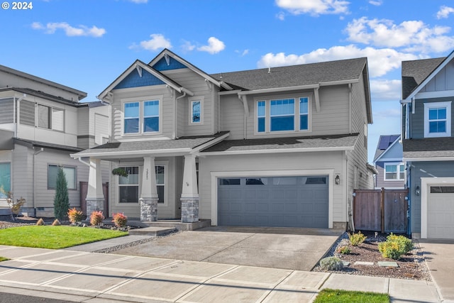 view of front facade with a garage