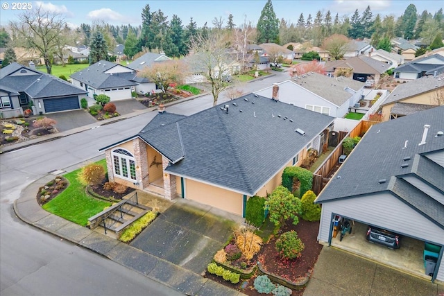 aerial view featuring a residential view