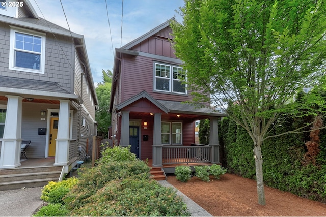 18 NE Cook St, Portland, OR 97212 - craftsman inspired home featuring a porch and board and batten siding