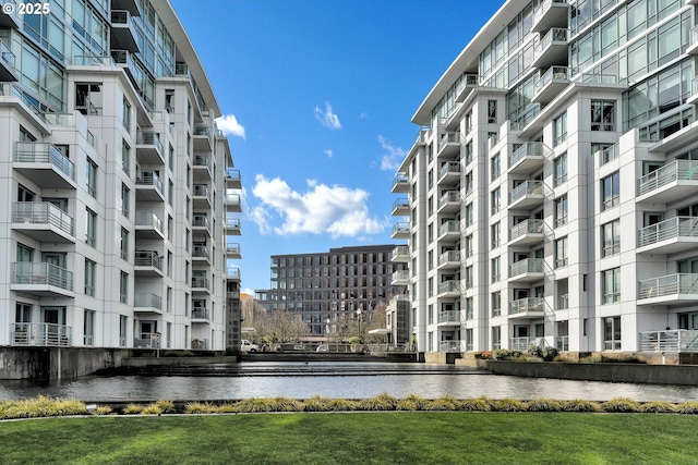 view of property featuring a water view