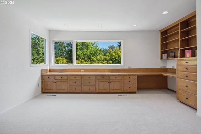 1890 S Greenwood Rd, Portland, OR 97219 - unfurnished office with built in study area, light carpet, and recessed lighting